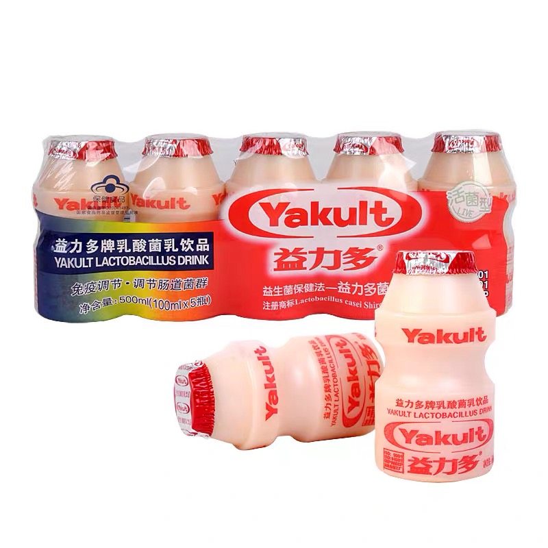 益力多乳酸菌饮品100ml瓶益生菌儿童酸牛奶0脂肪健身酸奶整箱 - 实物图