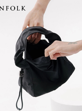 包包女士2025新款爆款芭蕾舞花边简约防水淑女褶皱手提腋下手腕包