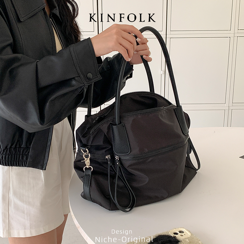 包包女士2024新款韩版大容量休闲百搭尼龙单肩腋下包斜挎通勤拼色