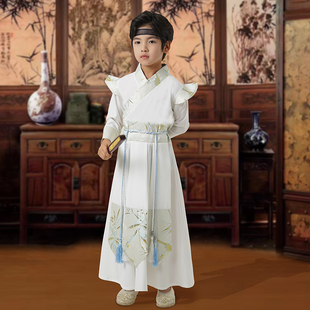 儿童汉服男童秋装款古装少爷服国学服公子唐装表演出服中国风套装