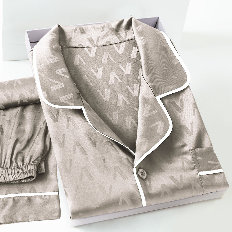 冰丝大码睡衣男款弹力腰带短袖夏季薄款高级男士家居服套装三件套