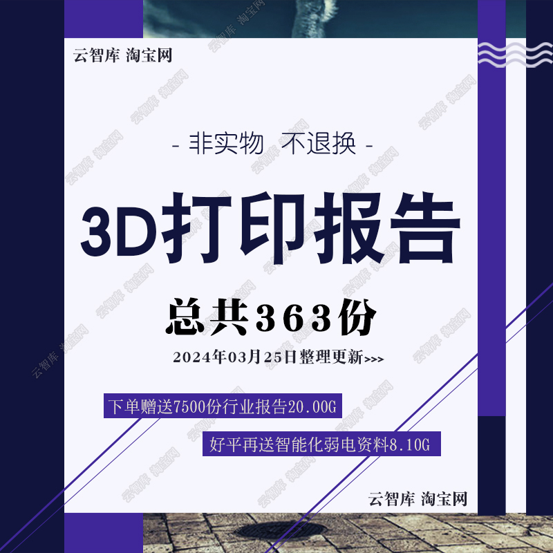 2024更新3D打印行业报告3D打印技术前景产业链发展分析报告图素材