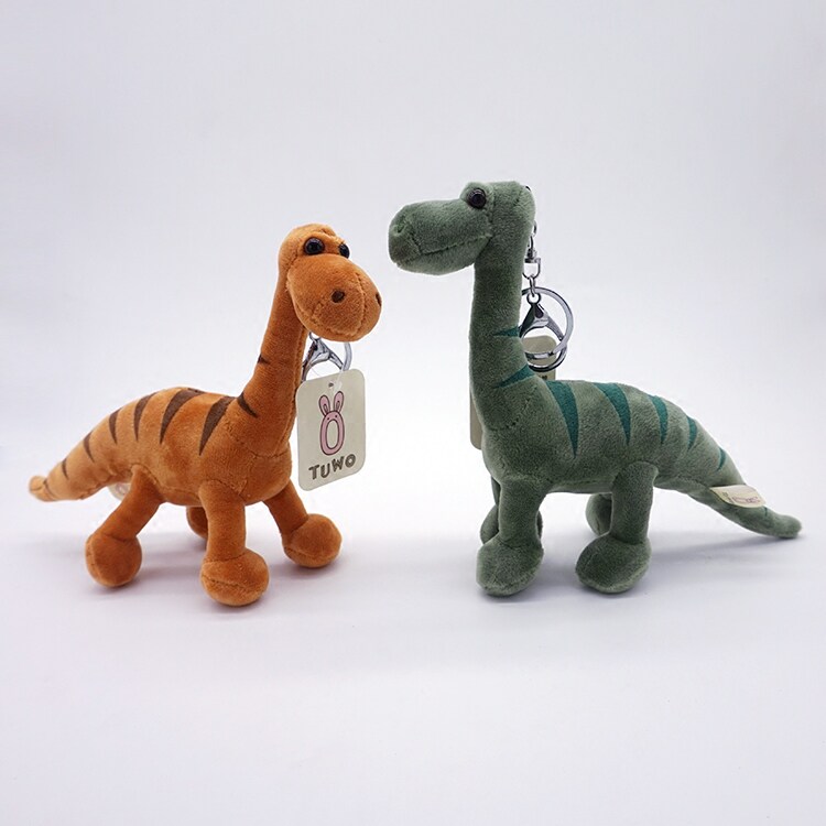 创意可爱仿真恐龙钥匙扣毛绒长颈龙娃娃公仔书包大挂件韩国挂饰女