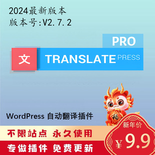 TranslatePress Pro自动翻译插件多语言网站 Wordpress英文独立站