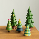 一片松树林 圣诞系列松树木质治愈桌面摆件景观节日礼物纯手工