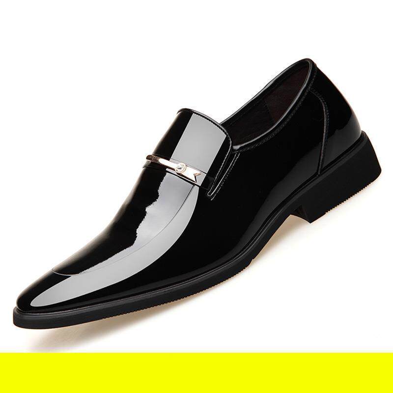 GENUINE LEATHER COWHIDE SPRING MENS LEATHER SHOES FOR YOUNG MEN VERSATILE KOREAN VERSION OF BUSINESS DRESS SHOES BRITISH CASUAL WEDDING SHOES