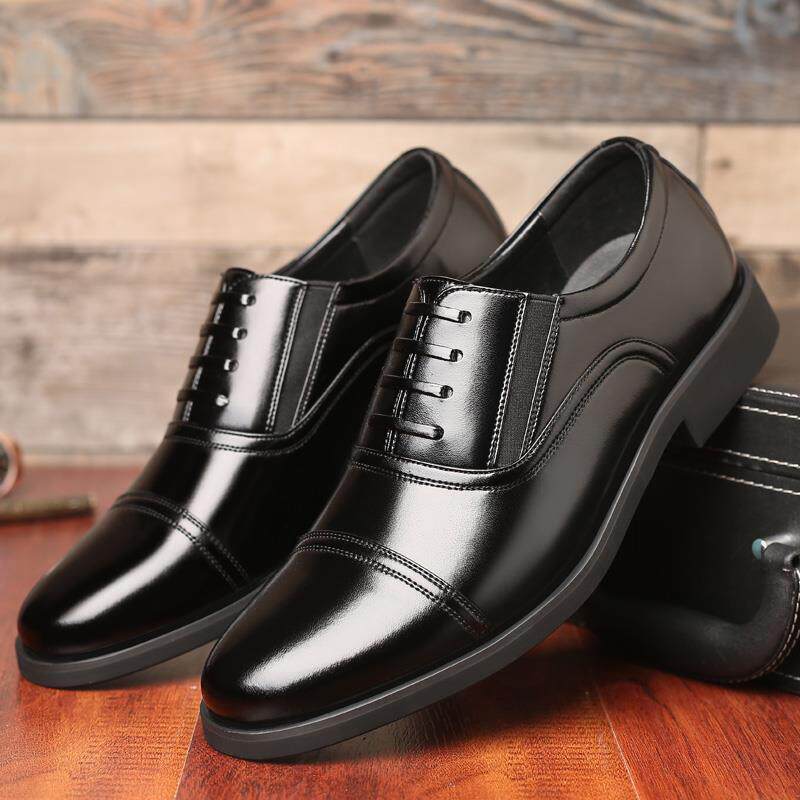 NEW LEATHER SHOES MENS SHOES FASHION VERSATILE SHOES NEW BUSINESS DRESS SHOES STUDENT WORK DRESS LEATHER SHOES TIDE