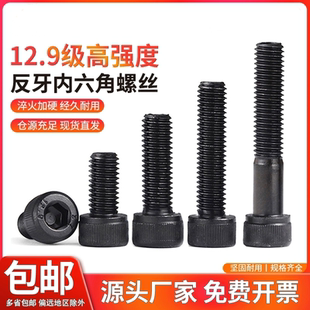12.9级反牙内六角螺丝左牙杯头螺栓反丝反扣螺丝钉M6M8M10M12 M24