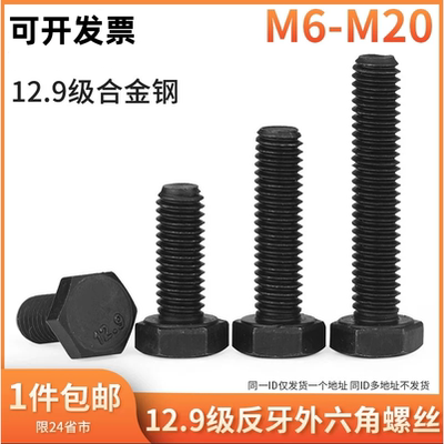 外六角碳钢12.9级反牙反丝