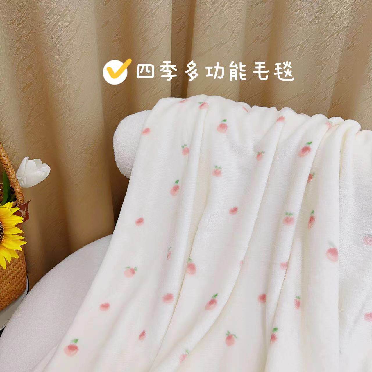 四季法兰绒休闲可爱保暖空调毛毯
