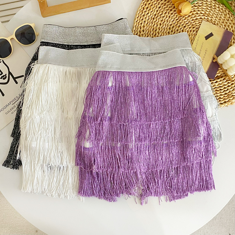 短裙A字欧美风流苏半身裙