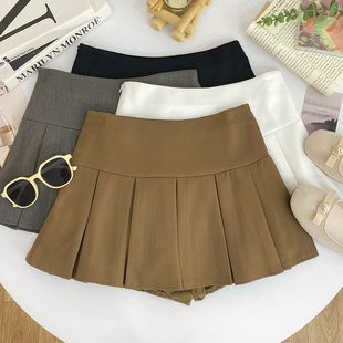 时尚 新款 气质高腰显瘦防走光百褶半身裙短裙子女 韩版 2025夏季