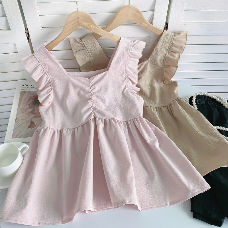 小飞袖宽松方领百搭背心