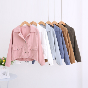 2020秋冬韩版新款纯色短款薄款修身显瘦学院风百搭小外套女