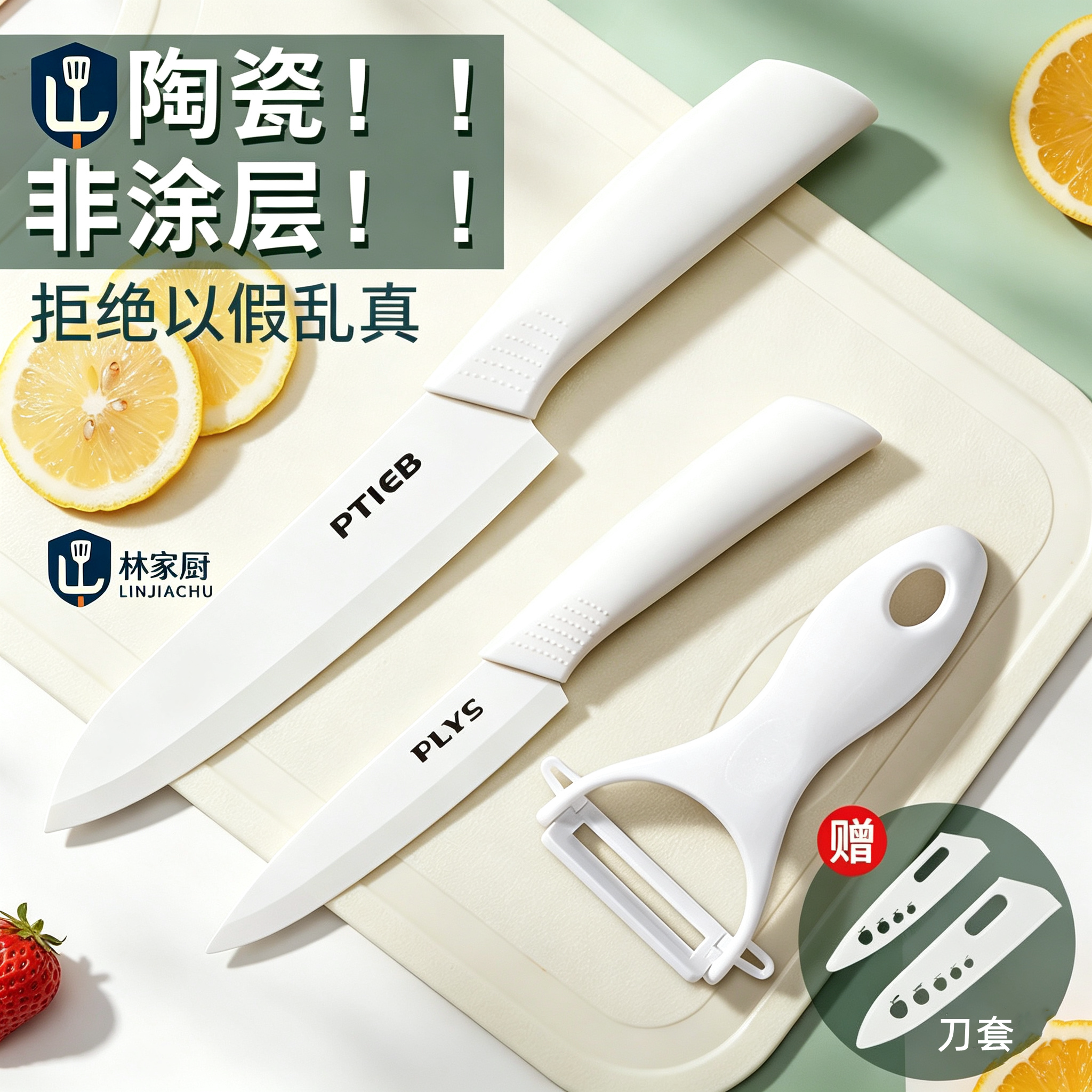 德国陶瓷刀菜刀家用锋利水果刀厨房切肉切菜刀女士切片刀辅食刀具
