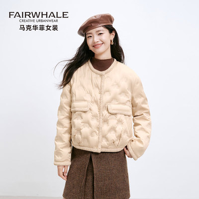 马克华菲轻薄小香风羽绒服女冬季