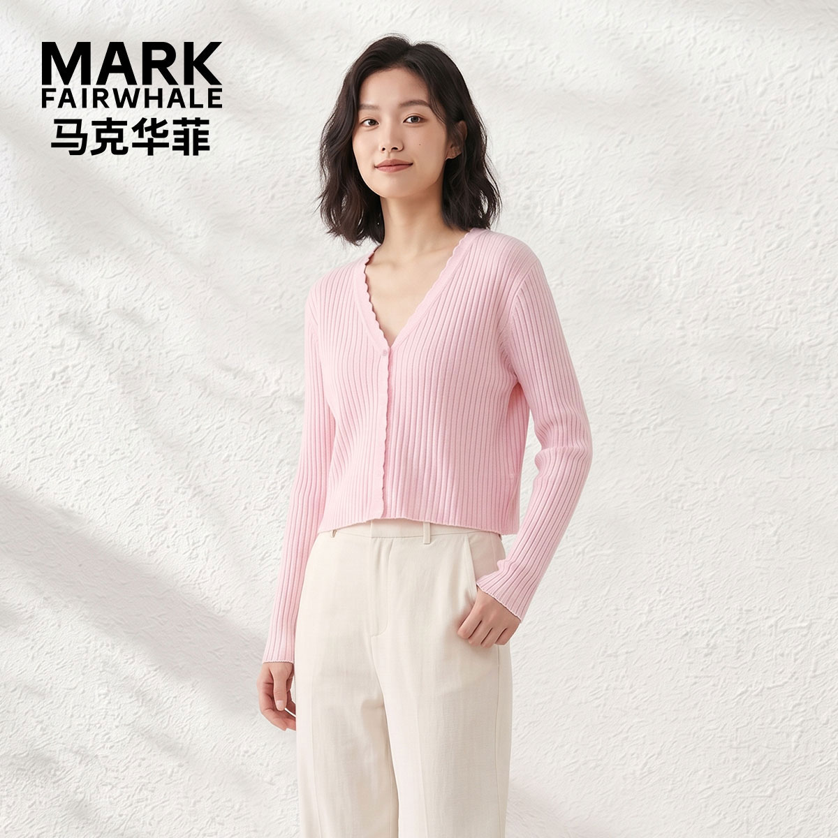 马克华菲针织开衫外套上衣女罩衫