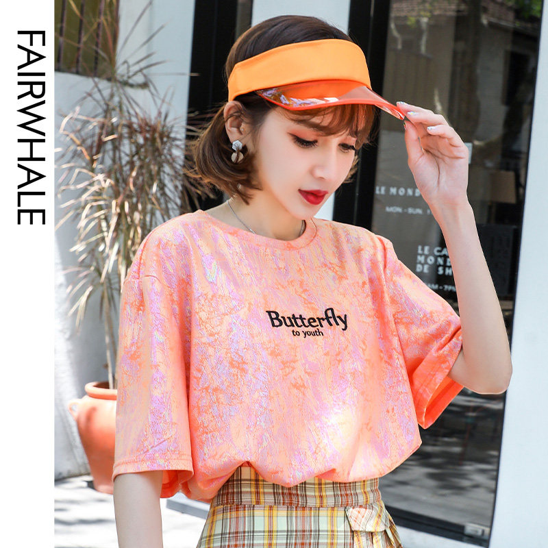 马克华菲女装糖果色短袖t恤女ins潮2020新款夏季时尚chic上衣