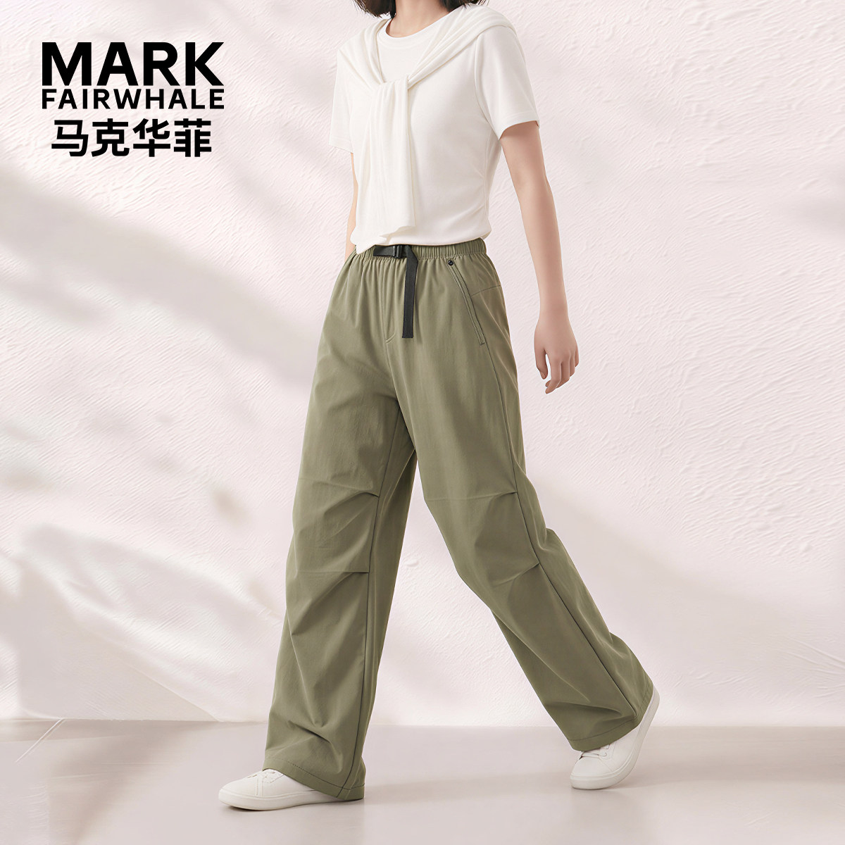 马克华菲美式休闲伞兵裤女