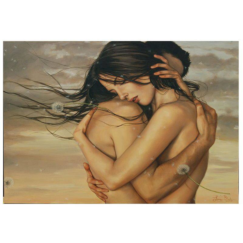 情侣男女拥抱海报酒吧卧室装饰画结婚房爱情伴侣自粘贴画