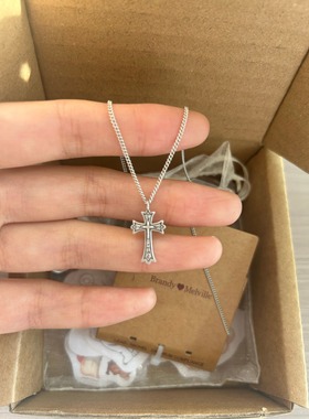 bm项链女复古朋克风十字架锁骨链靠谱国内代购正品brandymelville