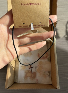 bm项链女枪黑色十字架吊坠锁骨链潮酷黑绳颈链choker国内代购正品