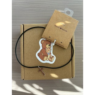 bm十字架项链女款黑绳性感choker项圈国内代购正品brandymelville