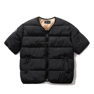 轻薄保暖棉衣 马甲男2025情侣工作办公神器中袖 冬季 潮牌羽绒棉半袖