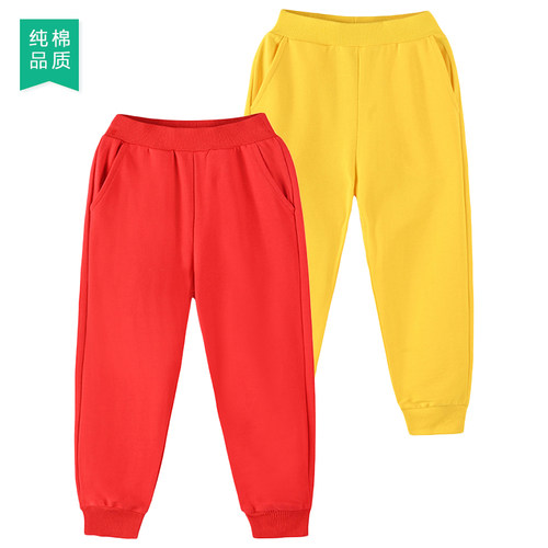 男童女童儿童校服纯棉长裤卫裤