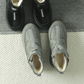 超纤皮易打理 男加绒保暖一脚蹬雪地靴潮棉鞋 防风防水 冬季