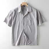 帅气百搭 衬衫 夏季 十色可选 男士 古巴领短袖 纯色休闲半袖 衬衣