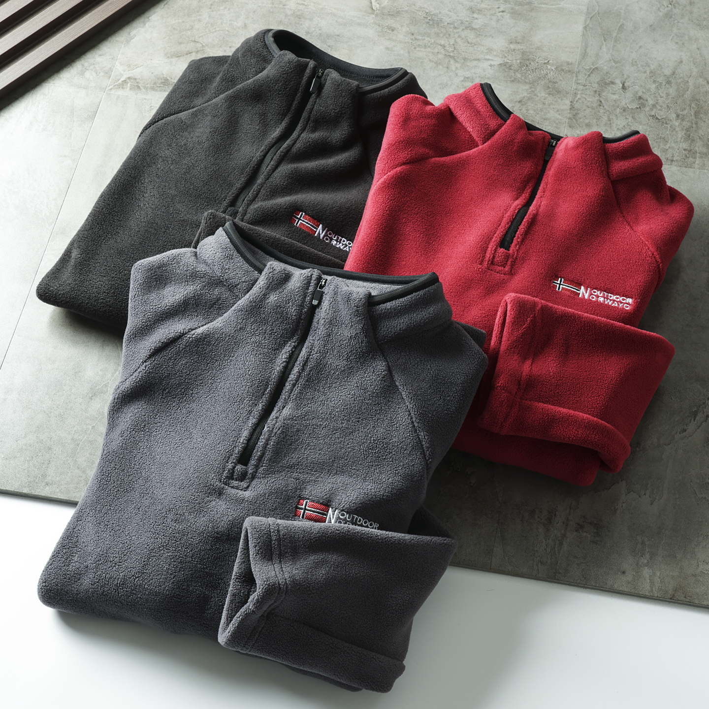 半拉链立领套头男女抓绒衣卫衣潮