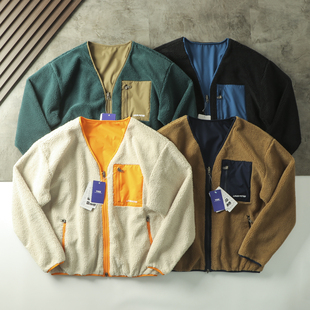 小何自留 ！男女同款 ！双面穿 ！秋冬情侣户外休闲仿羊羔绒外套