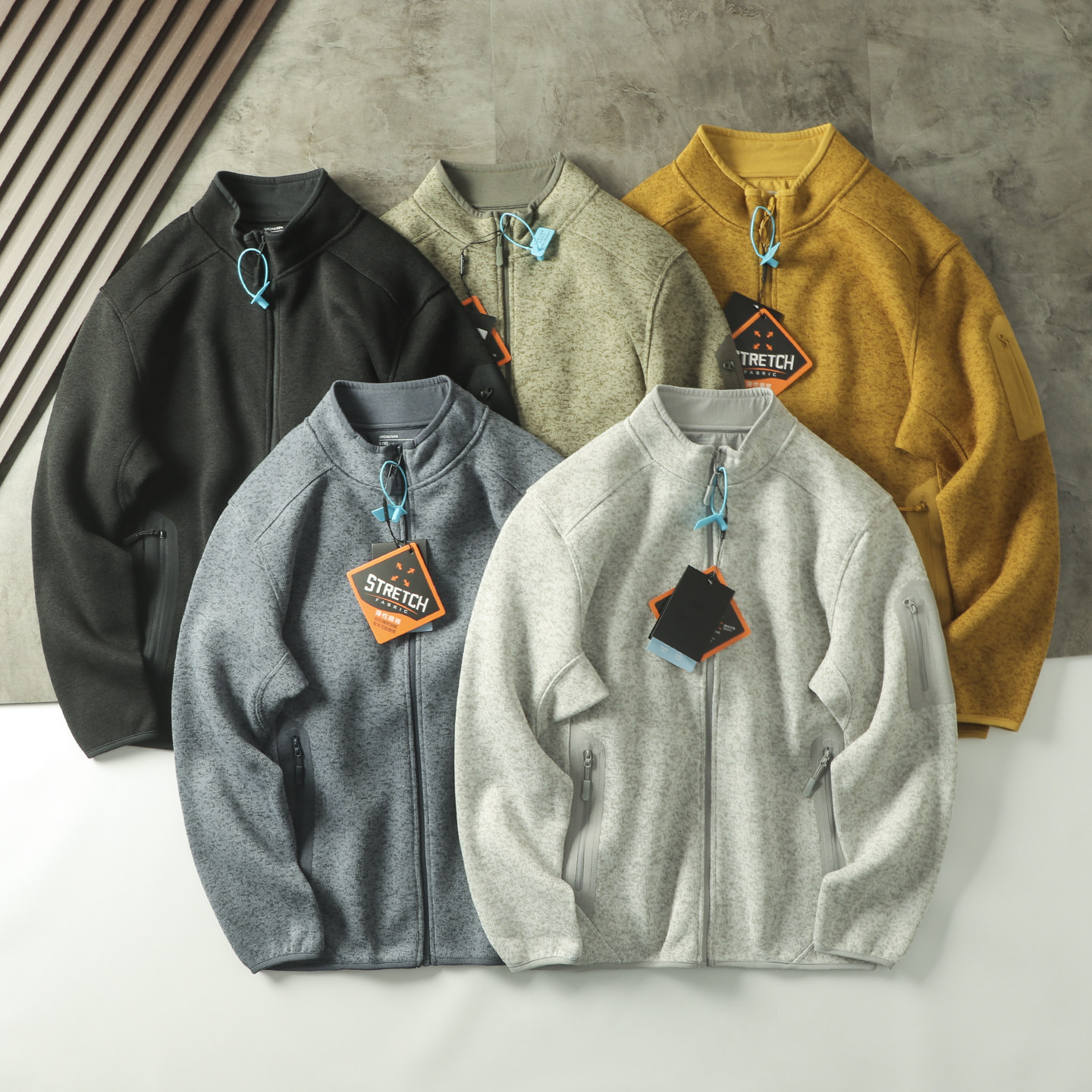 立领秋冬情侣抓绒衣百搭夹克外套