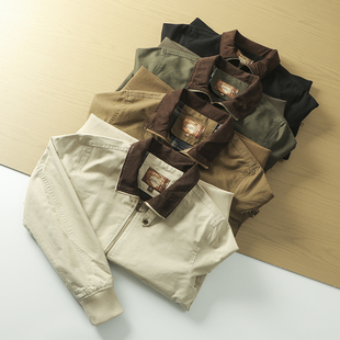 哈灵顿G9夹克 撞色翻领外套春秋男工装 小何自留 硬汉复古风