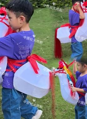 跑马道具儿童马年2026春节演出马灯道具马鞭幼儿园演出包邮