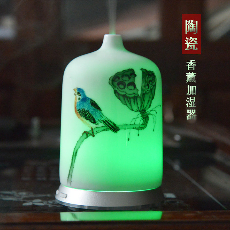 香薰机加湿器釉下彩手绘