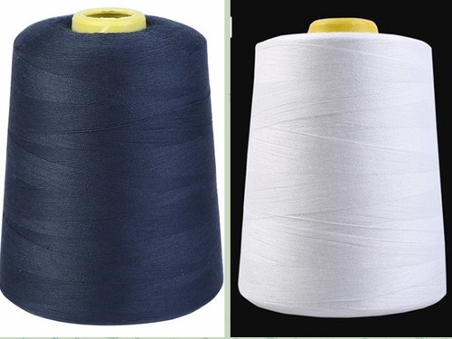 缝纫线402细线大卷5000米宝塔线涤纶缝纫机高速线锁边线黑色白色