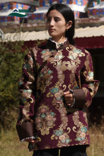 藏族服装女款藏袍冬季加绒加厚藏式外套保暖藏式藏服