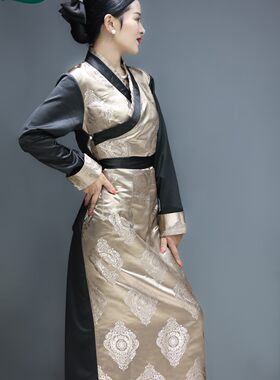 西藏服博拉女装西式藏装小众原创设计拉萨服拼色优雅独特优秀款夏
