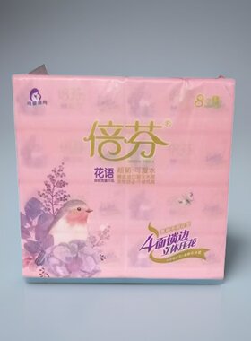 倍芬85抽5层实惠装印花纸巾