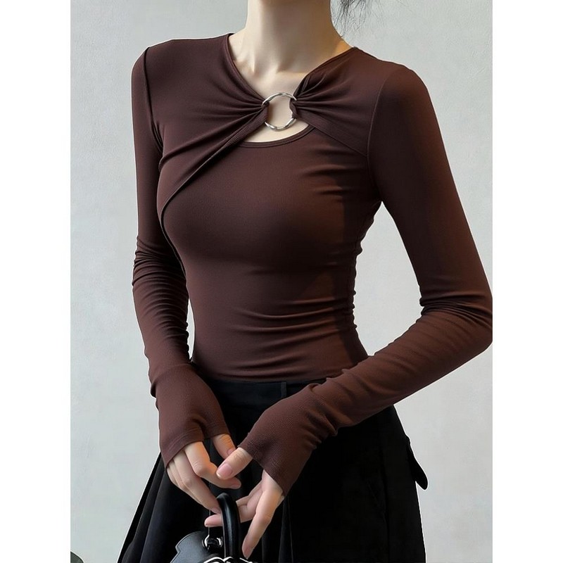 设计感别致打底衫气质内搭上衣