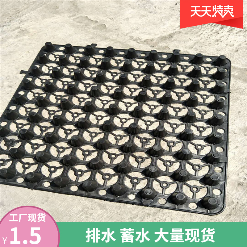 屋顶花园凹凸型塑料蓄排水板楼顶绿化排水板阻根防水滤水板排水板