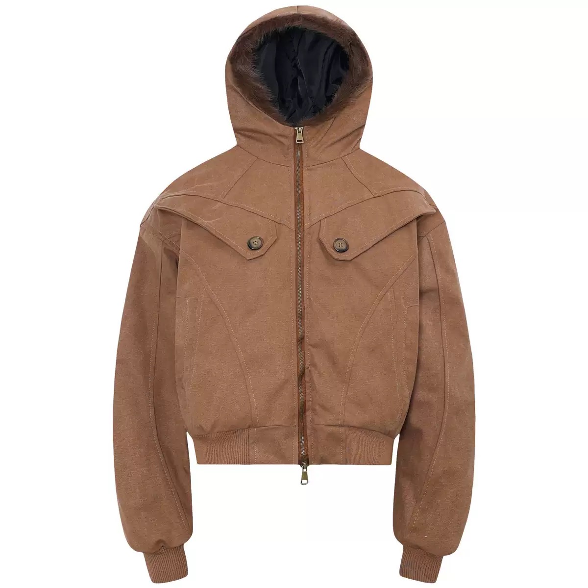 BCRA美式巴恩风座山雕外套冬季男女宽松休闲加厚连帽棉服夹克潮牌