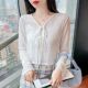 外搭薄款 洋气温柔系带开衫 上衣长袖 短款 女 2023夏季 蕾丝防晒衫 新款