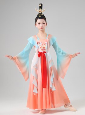新款儿童中国舞古风飘逸演出服