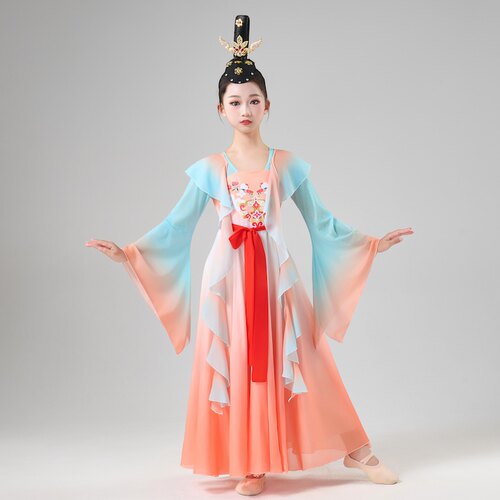 新款儿童中国舞古风飘逸演出服