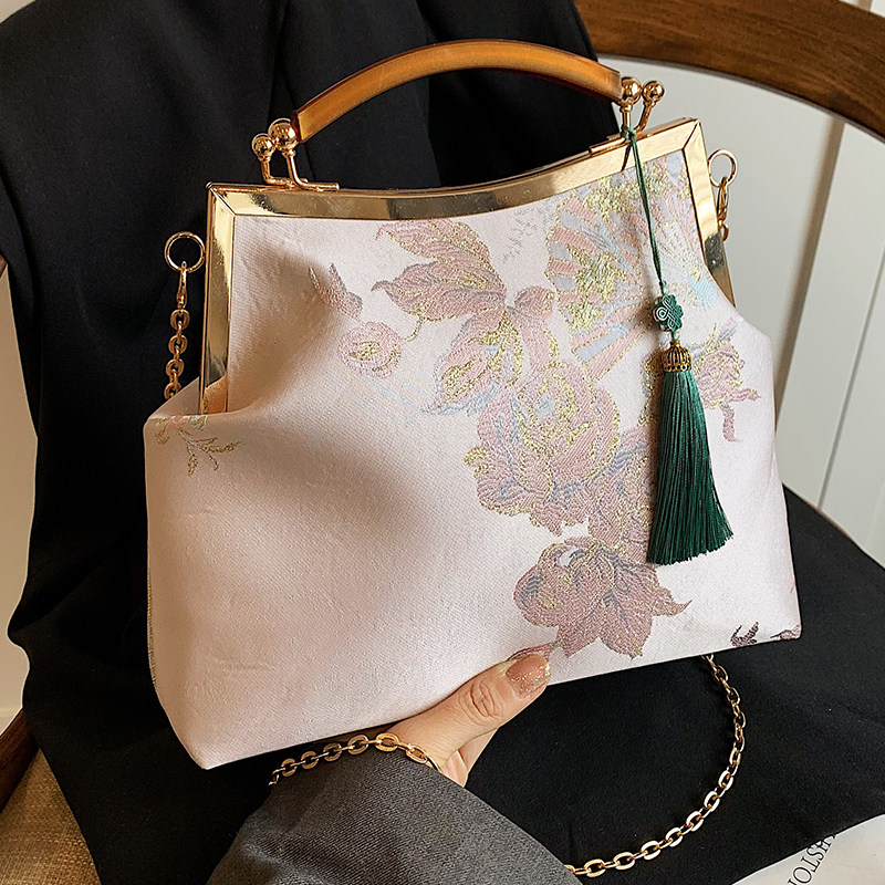 新中式国风手提包包女包2024新款高级感洋气水桶包时尚百搭斜挎包,箱包皮具/热销女包/男包,小方包,淘宝优惠券,粉丝福利购,淘宝优惠卷