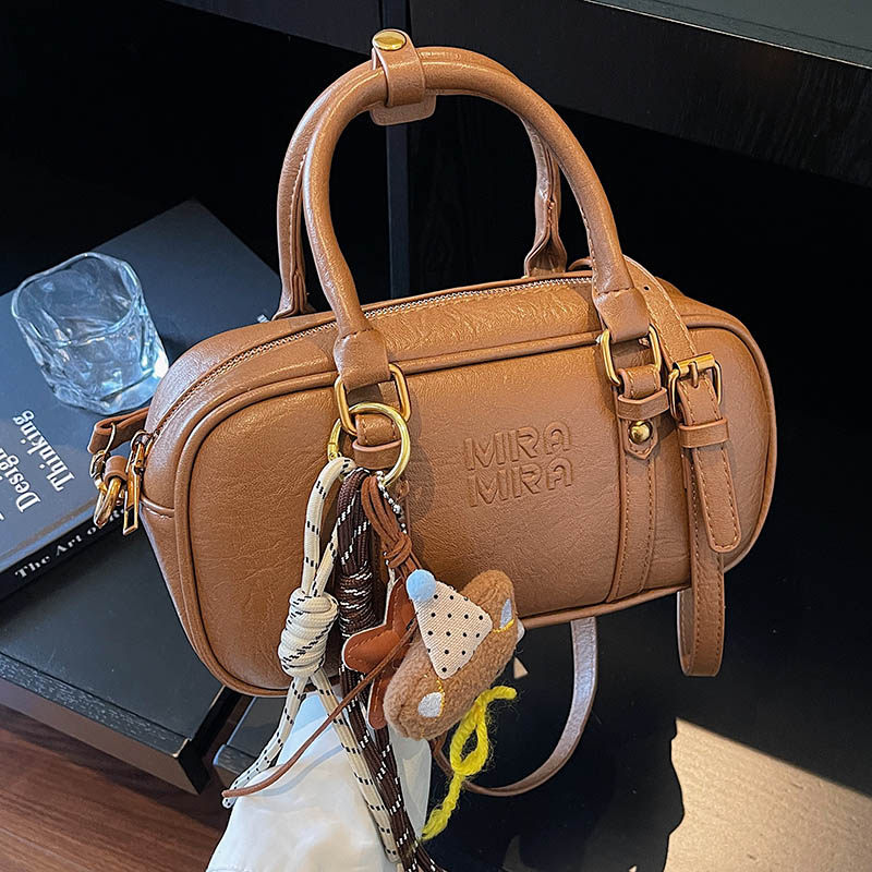 小众设计手提保龄球包女包2025新款休闲百搭通勤小方包单肩斜挎包,箱包皮具/热销女包/男包,小方包,淘宝优惠券,粉丝福利购,淘宝优惠卷