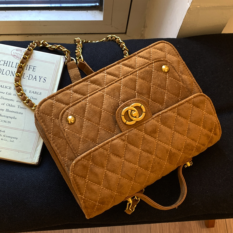 小香风菱格链条小背包